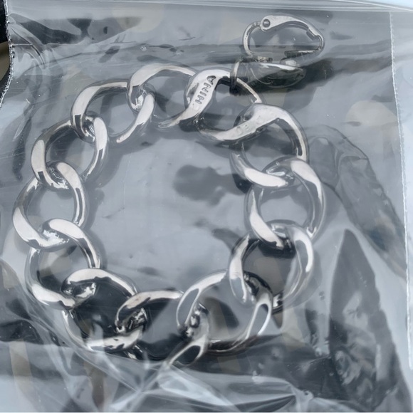 🆕 Linea by Louis Dell’olio Link Earring Set Silver Gunmetal & Goldtone Clip on - Picture 5 of 7